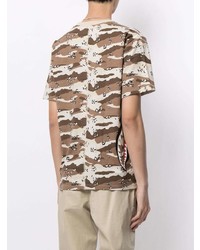 braunes Camouflage T-Shirt mit einem Rundhalsausschnitt von A Bathing Ape