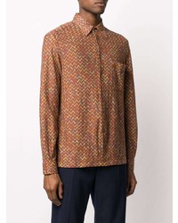 braunes Langarmhemd mit Chevron-Muster von Missoni
