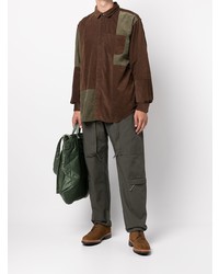 braunes Cordlangarmhemd von Engineered Garments