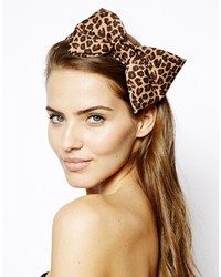 braunes Haarband mit Leopardenmuster