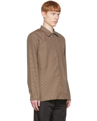 braunes Langarmhemd mit Hahnentritt-Muster von Givenchy