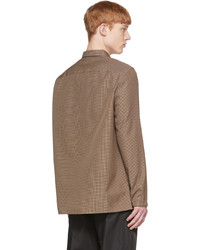 braunes Langarmhemd mit Hahnentritt-Muster von Givenchy