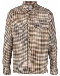 braunes Langarmhemd mit Hahnentritt-Muster von Eleventy