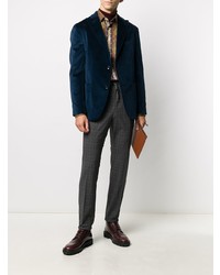 braunes Langarmhemd mit Paisley-Muster von Etro