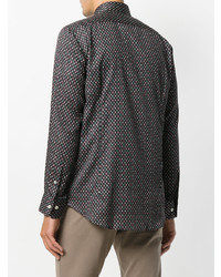 braunes Langarmhemd mit Paisley-Muster von Etro