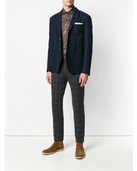 braunes Langarmhemd mit Paisley-Muster von Etro