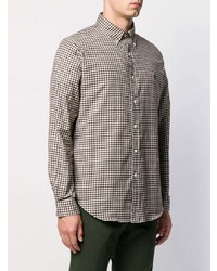 braunes Langarmhemd mit Vichy-Muster von Polo Ralph Lauren