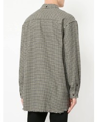 braunes Langarmhemd mit Vichy-Muster von Undercover