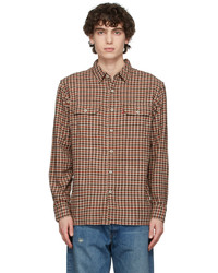 braunes Langarmhemd mit Vichy-Muster von Levi's