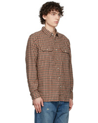 braunes Langarmhemd mit Vichy-Muster von Levi's