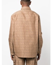 braunes Langarmhemd von Versace