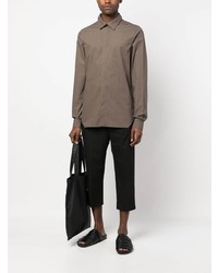 braunes Langarmhemd von Rick Owens