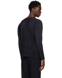 braunes Langarmshirt von Homme Plissé Issey Miyake