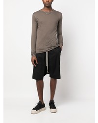 braunes Langarmshirt von Rick Owens