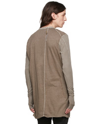 braunes Langarmshirt von Boris Bidjan Saberi