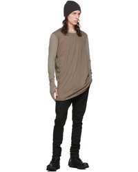 braunes Langarmshirt von Boris Bidjan Saberi