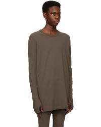 braunes Langarmshirt von Boris Bidjan Saberi