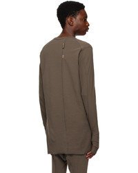 braunes Langarmshirt von Boris Bidjan Saberi