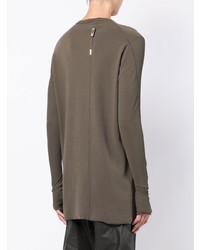 braunes Langarmshirt von Boris Bidjan Saberi