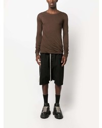 braunes Langarmshirt von Rick Owens