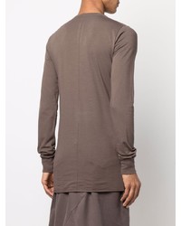 braunes Langarmshirt von Rick Owens