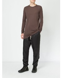 braunes Langarmshirt von Rick Owens