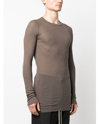 braunes Langarmshirt von Rick Owens