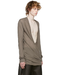 braunes Langarmshirt von Rick Owens