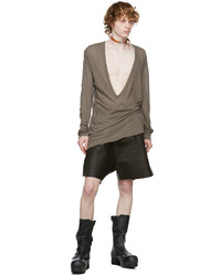 braunes Langarmshirt von Rick Owens