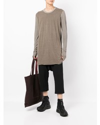 braunes Langarmshirt von Boris Bidjan Saberi