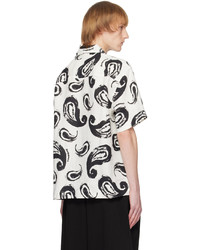 braunes Leinen Langarmhemd mit Paisley-Muster von Jacquemus