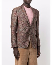 braunes Sakko mit Paisley-Muster von Etro