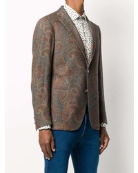 braunes Sakko mit Paisley-Muster von Etro