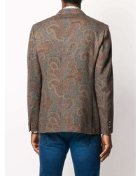 braunes Sakko mit Paisley-Muster von Etro