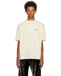 braunes Strick T-Shirt mit einem Rundhalsausschnitt von Balenciaga
