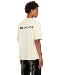 braunes Strick T-Shirt mit einem Rundhalsausschnitt von Balenciaga