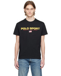 braunes Strick T-Shirt mit einem Rundhalsausschnitt von Polo Ralph Lauren