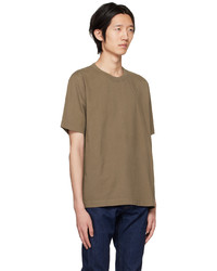 braunes Strick T-Shirt mit einem Rundhalsausschnitt von Norse Projects