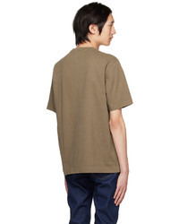 braunes Strick T-Shirt mit einem Rundhalsausschnitt von Norse Projects