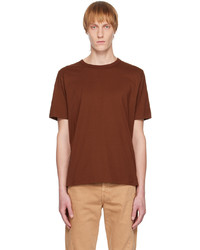 braunes Strick T-Shirt mit einem Rundhalsausschnitt von Séfr