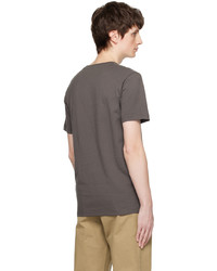 braunes Strick T-Shirt mit einem Rundhalsausschnitt von Norse Projects