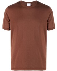 braunes T-Shirt mit einem Rundhalsausschnitt von Aspesi