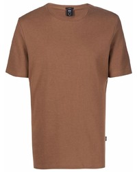 braunes T-Shirt mit einem Rundhalsausschnitt von BOSS