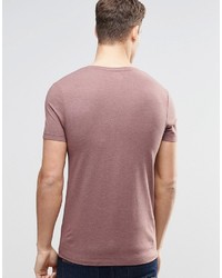 braunes T-Shirt mit einem Rundhalsausschnitt von Asos