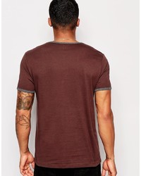 braunes T-Shirt mit einem Rundhalsausschnitt von Asos