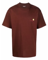 braunes T-Shirt mit einem Rundhalsausschnitt von Carhartt WIP