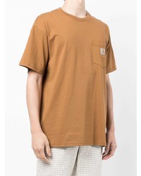 braunes T-Shirt mit einem Rundhalsausschnitt von Carhartt WIP