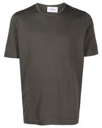 braunes T-Shirt mit einem Rundhalsausschnitt von D4.0