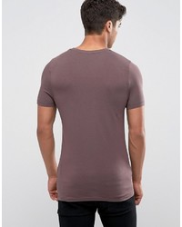 braunes T-Shirt mit einem Rundhalsausschnitt von Asos