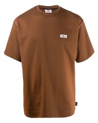 braunes T-Shirt mit einem Rundhalsausschnitt von Gcds
